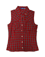 Burberry Shirt-Red Nova Checked Size 38