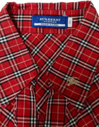 Burberry Shirt-Red Nova Checked Size 38