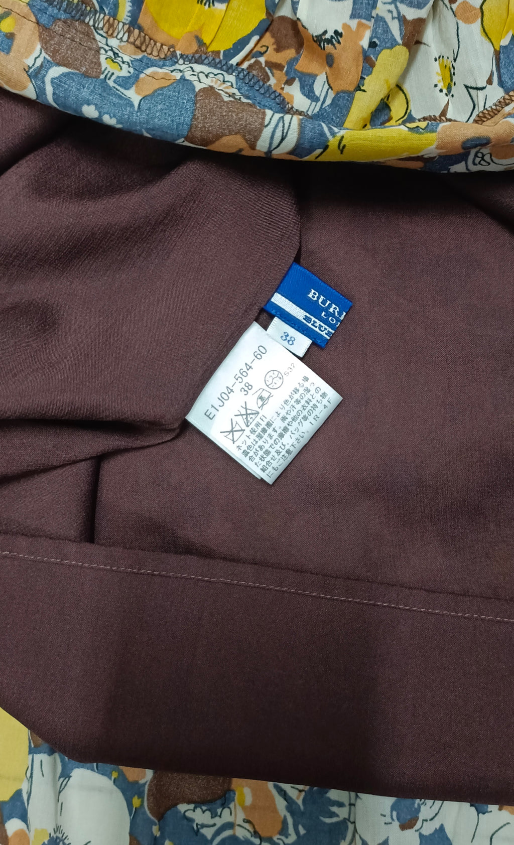 Burberry Blue Label Skirt-Yellow Floral Size 38