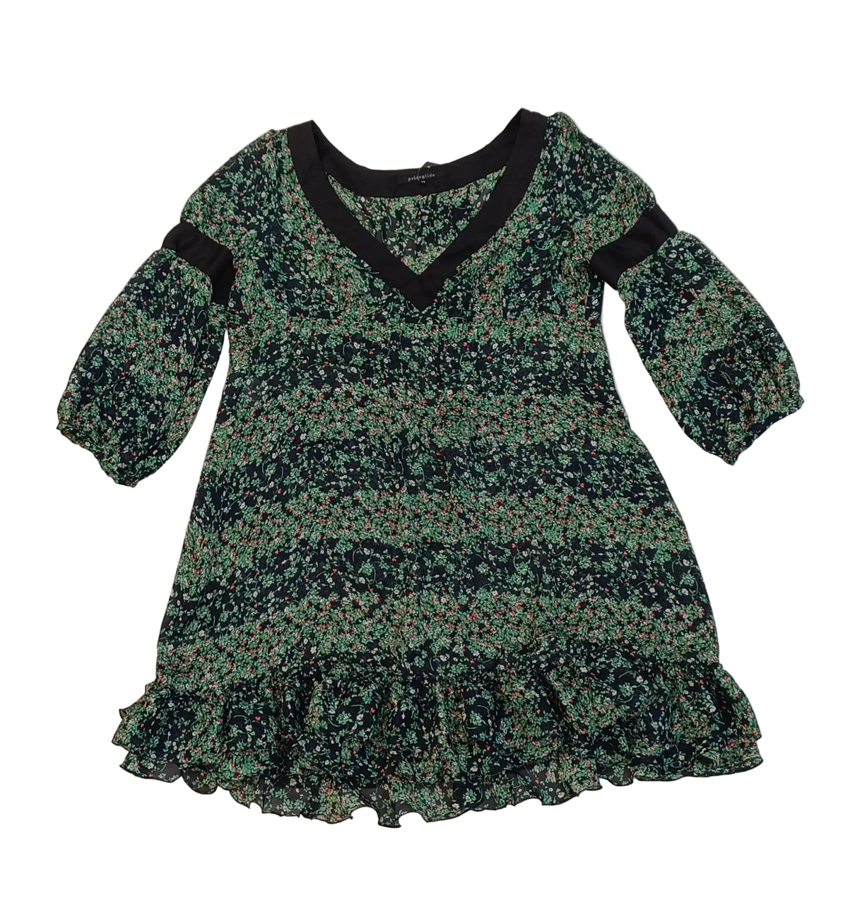 Prideglide Dress With Inner Skirt-Green Black Size 38