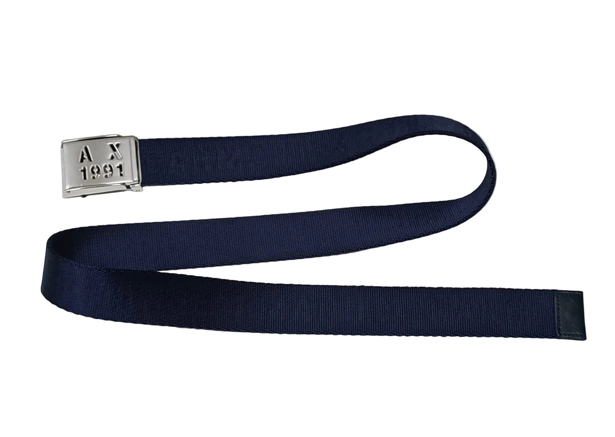 Armani AX 1991 Belt-Blue Canvas Size 33