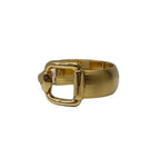 Gucci Made In Italy Scarf Ring-Gold Horsebit Box & Pouch