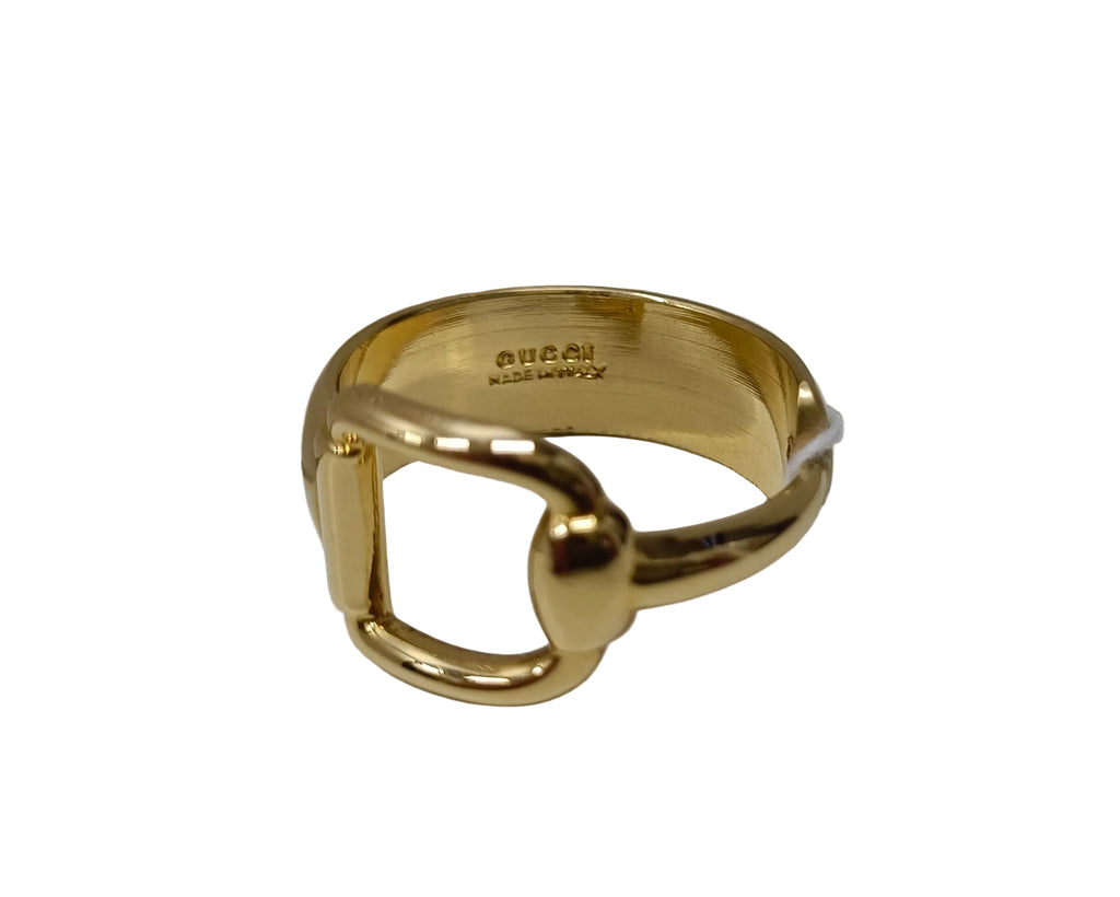 Gucci Made In Italy Scarf Ring-Gold Horsebit Box & Pouch