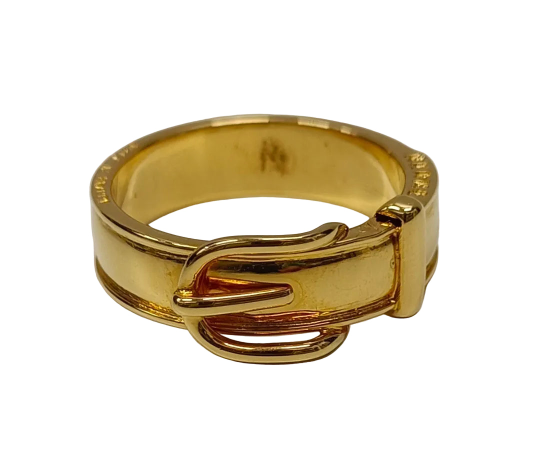 Hermes Made In Italy Scarf Ring-Gold Plate Belt Buckle Main image