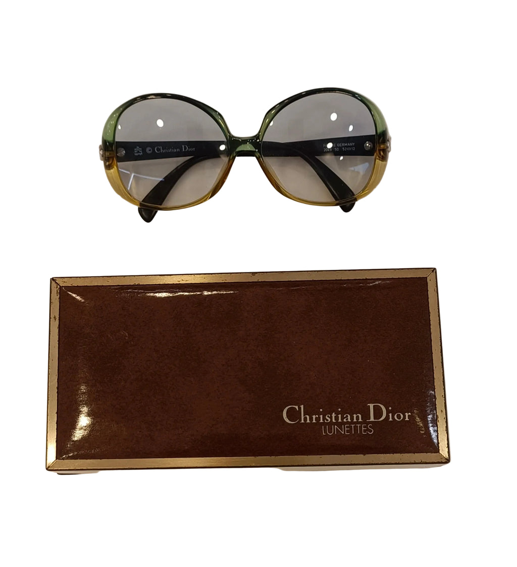 Christian Dior Sunglass-Vintage Green & Yellow