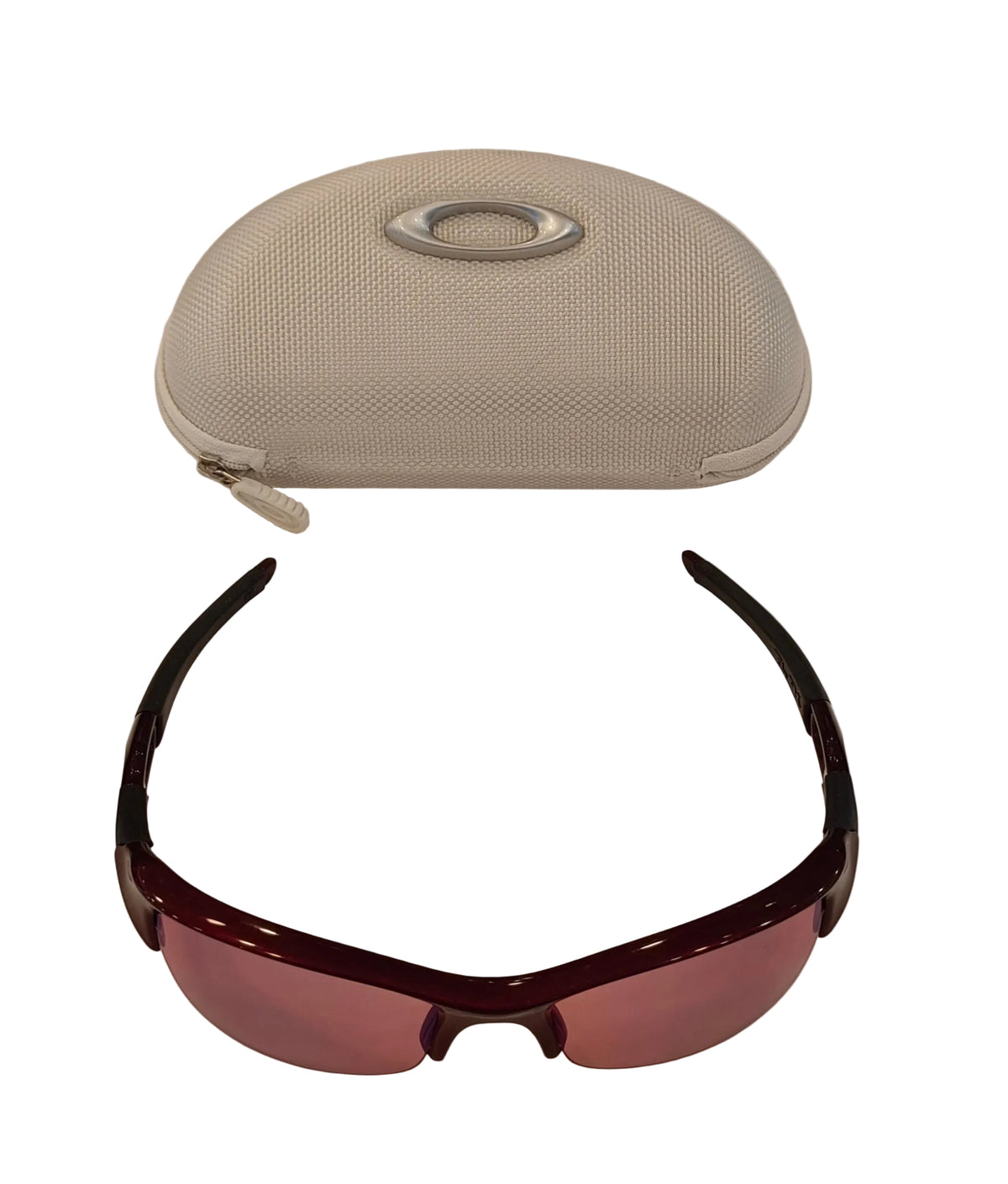 Oakley Sunglass-Orange Lens-Square-Brown Frame
