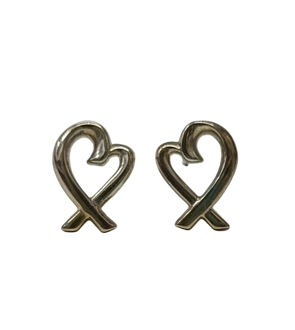 Tiffany & Co Sterling 925 Silver Earring-Paloma Picasso Loving Heart Main image