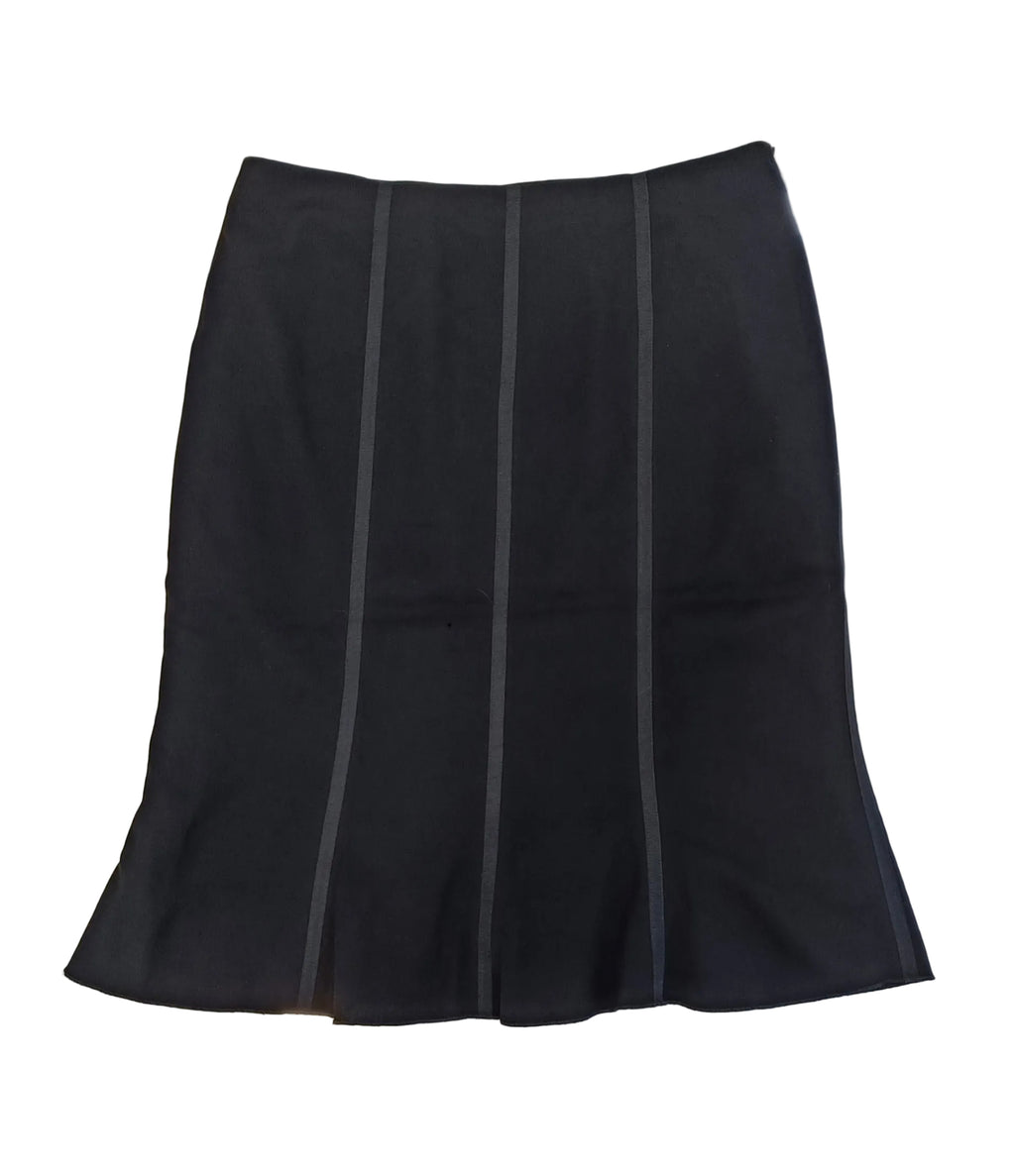 Ferragamo Skirt-Black and Grey Stripes Size 42