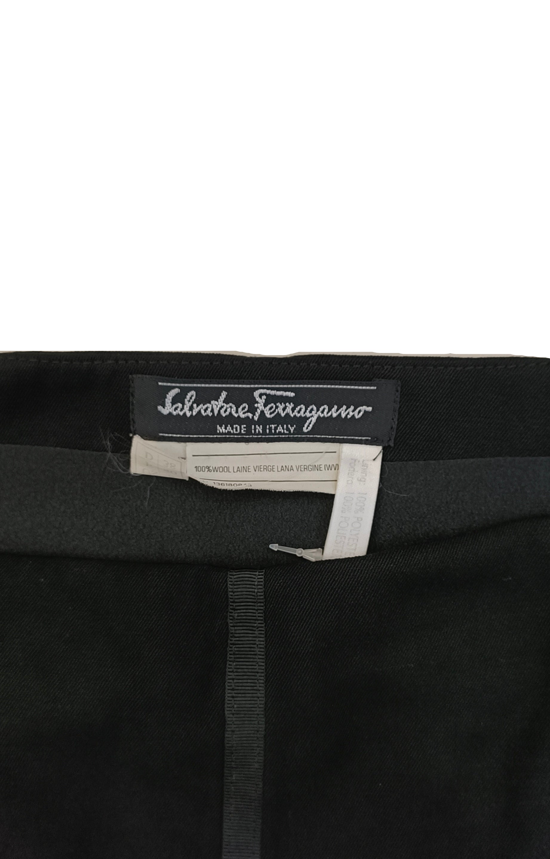 Ferragamo Skirt-Black and Grey Stripes Size 42 Secondary image