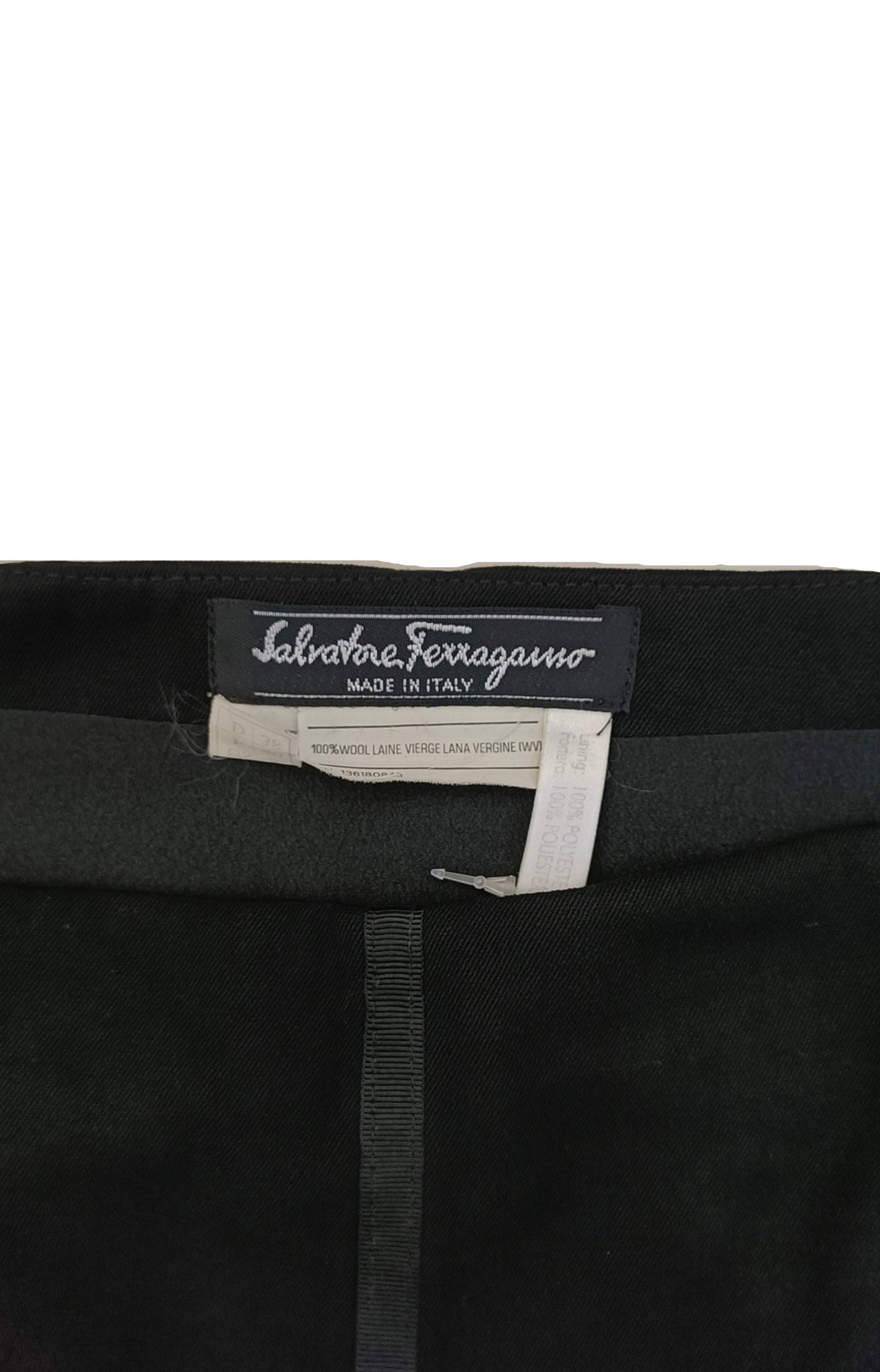 Ferragamo Skirt-Black and Grey Stripes Size 42