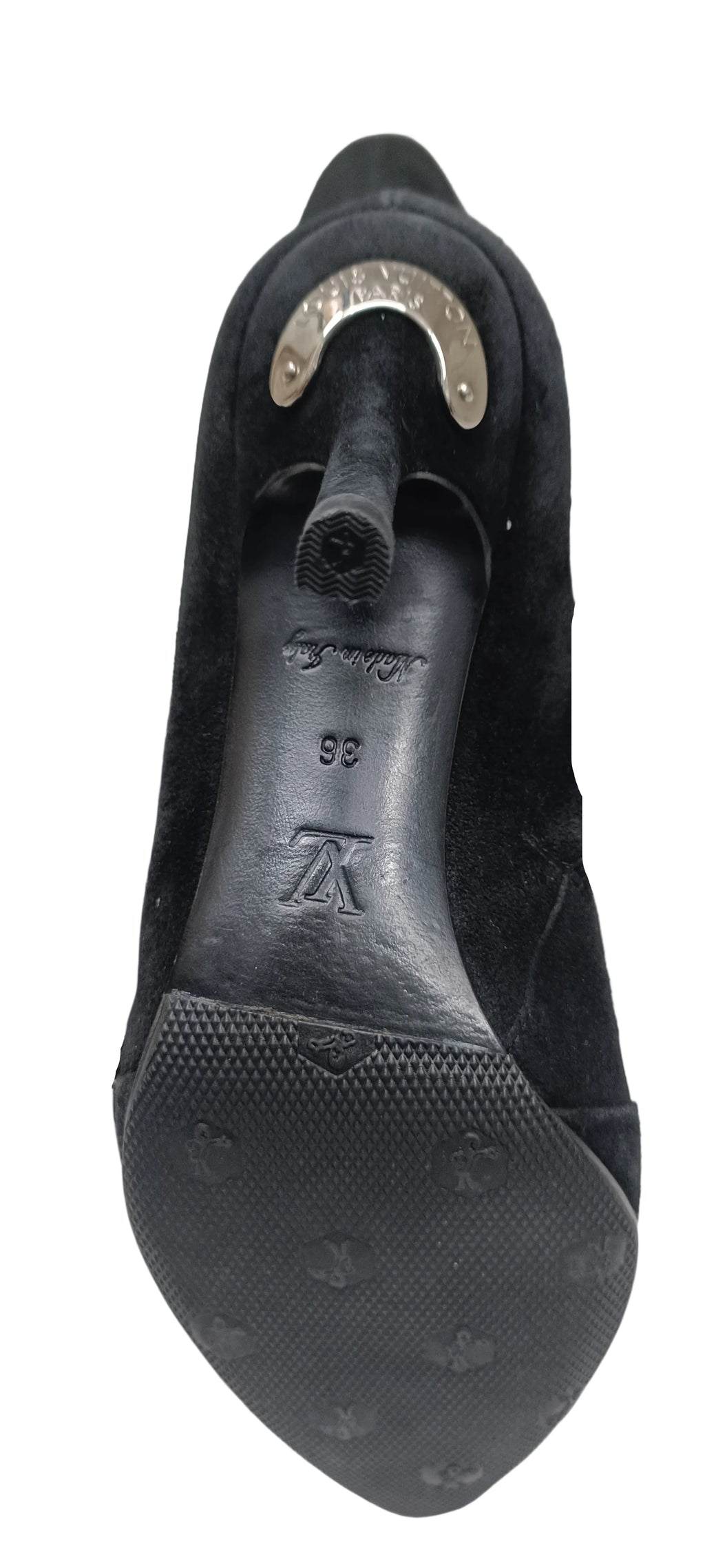Louis Vuitton Heels-Black Suede Boots
