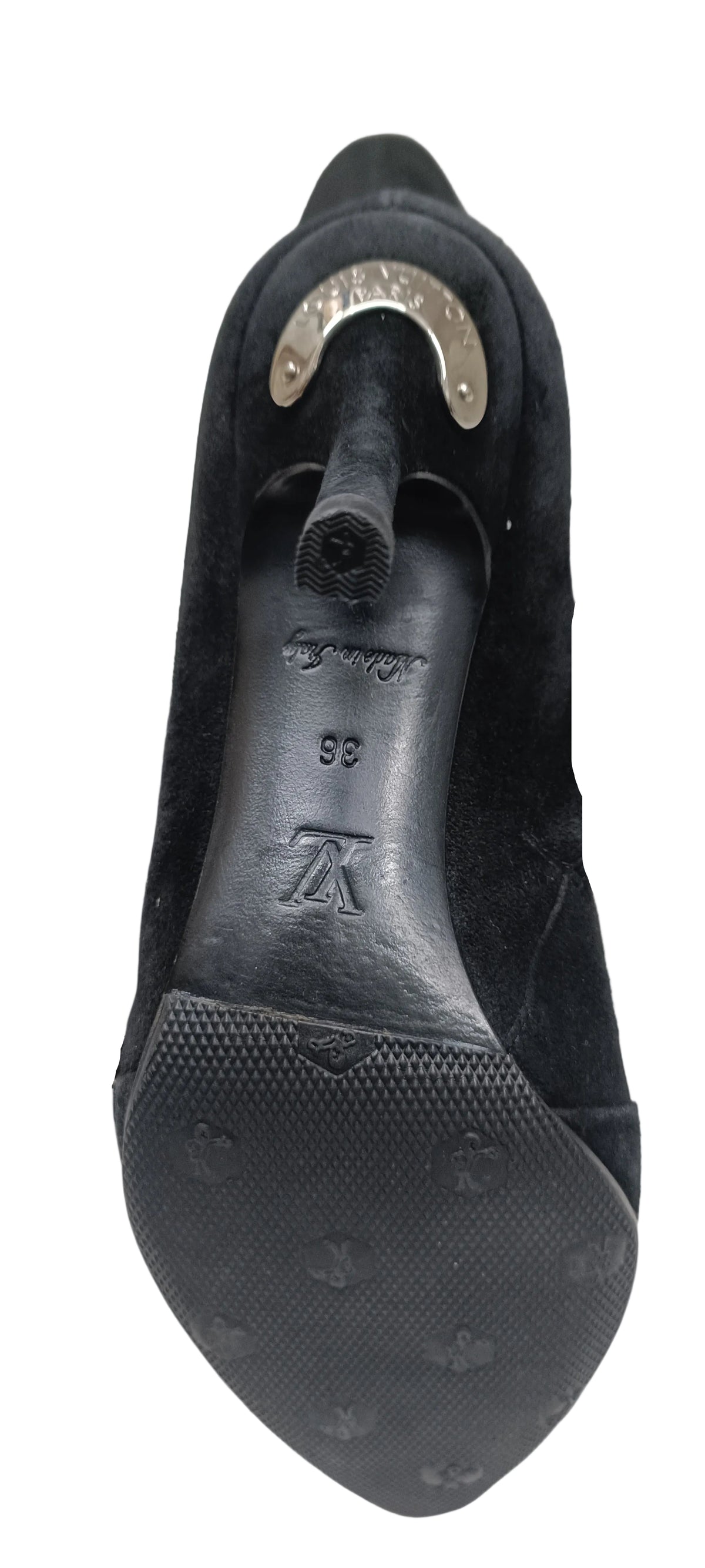 Louis Vuitton Heels-Black Suede Boots