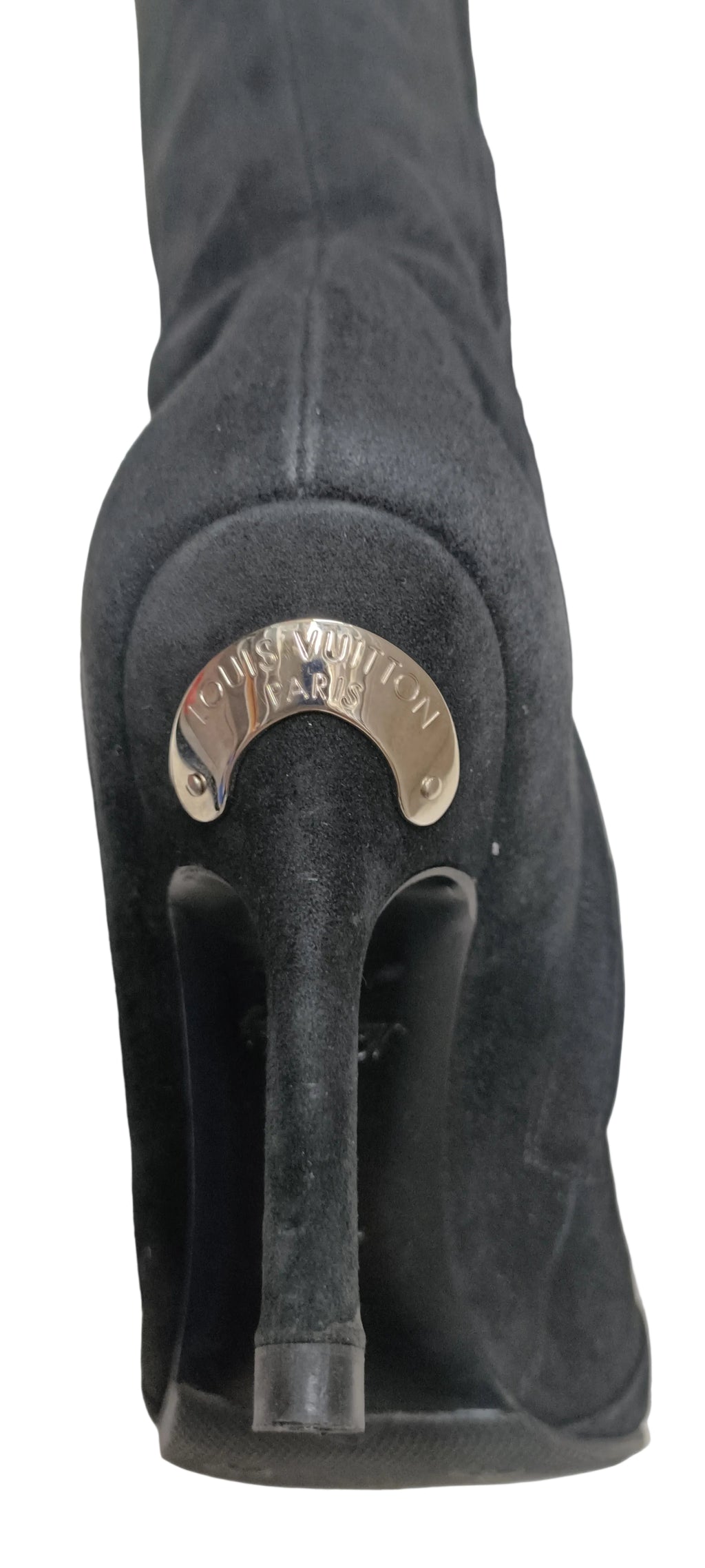 Louis Vuitton Heels-Black Suede Boots