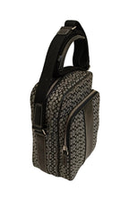 Coach Shoulder Bag-Canvas-Grey & Black