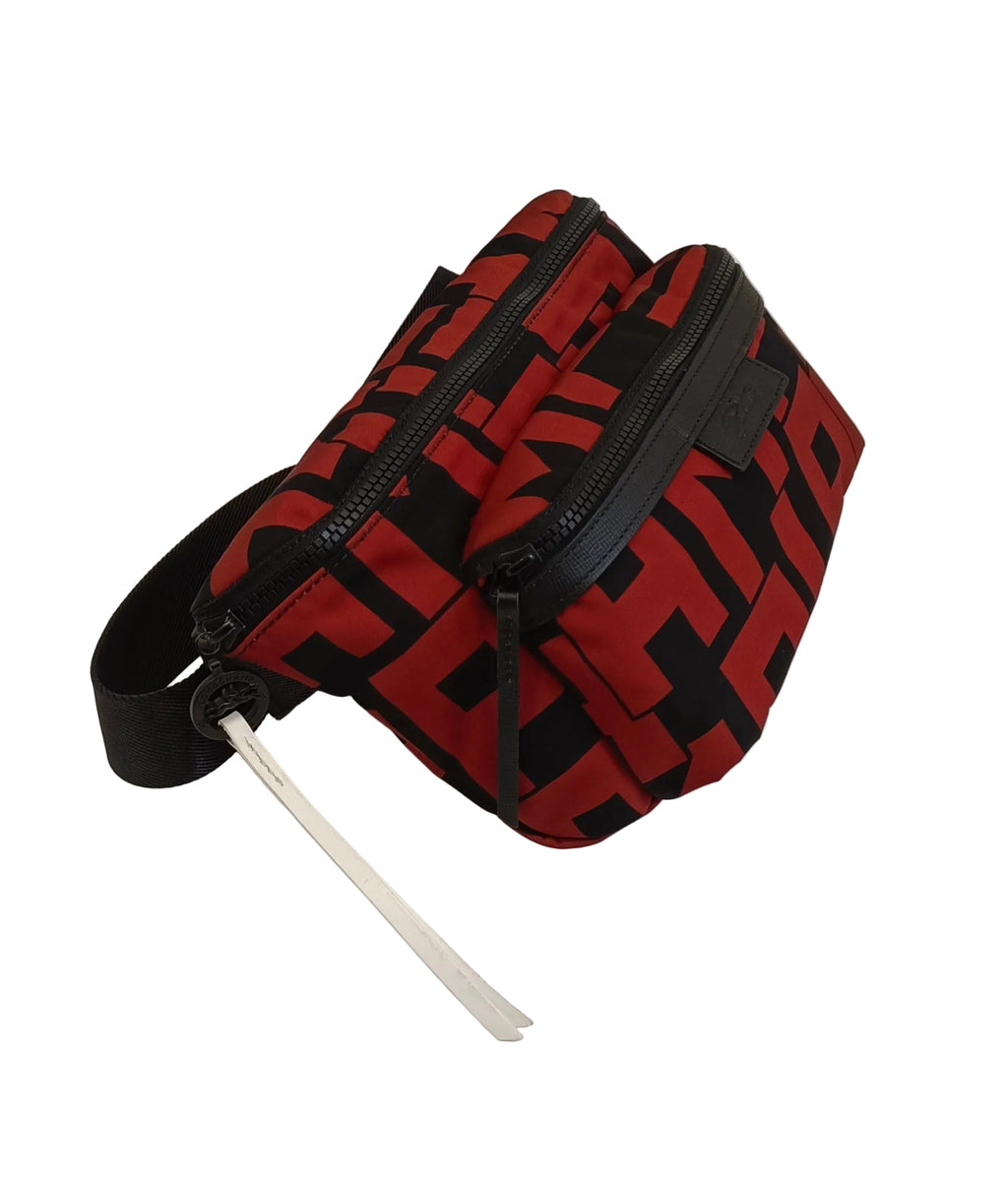 Longchamp Waist Bag-Black & Red