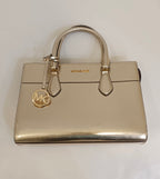 Michael Kors Tote Bag-Shiny Gold Bag-Leather