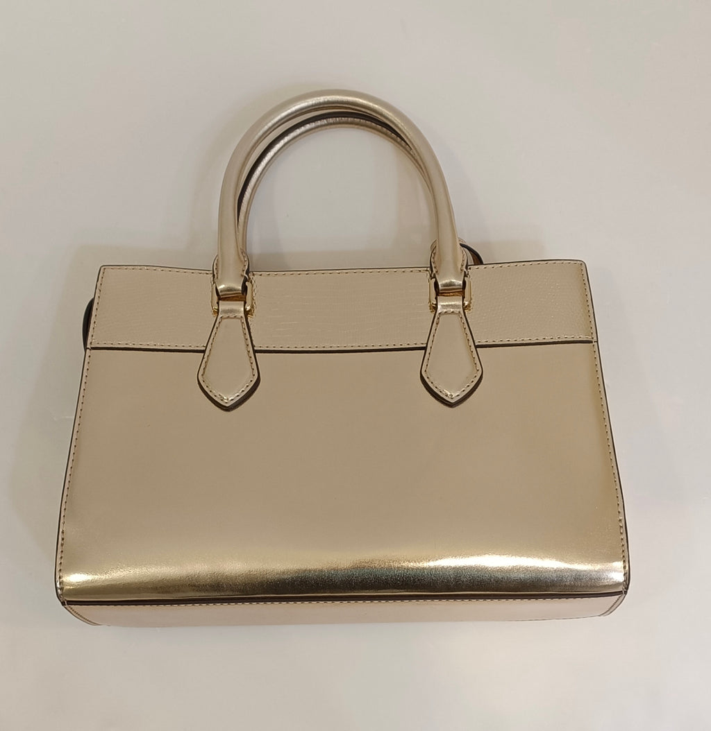 Michael Kors Tote Bag-Shiny Gold Bag-Leather