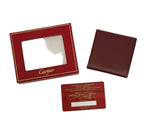 Cartier Coin Purse-Burgundy Leather Golg Metal Trim-Box & Card