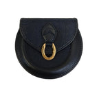Christian Dior Coin Case-Navy Gold Buckle