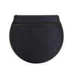 Christian Dior Coin Case-Navy Gold Buckle