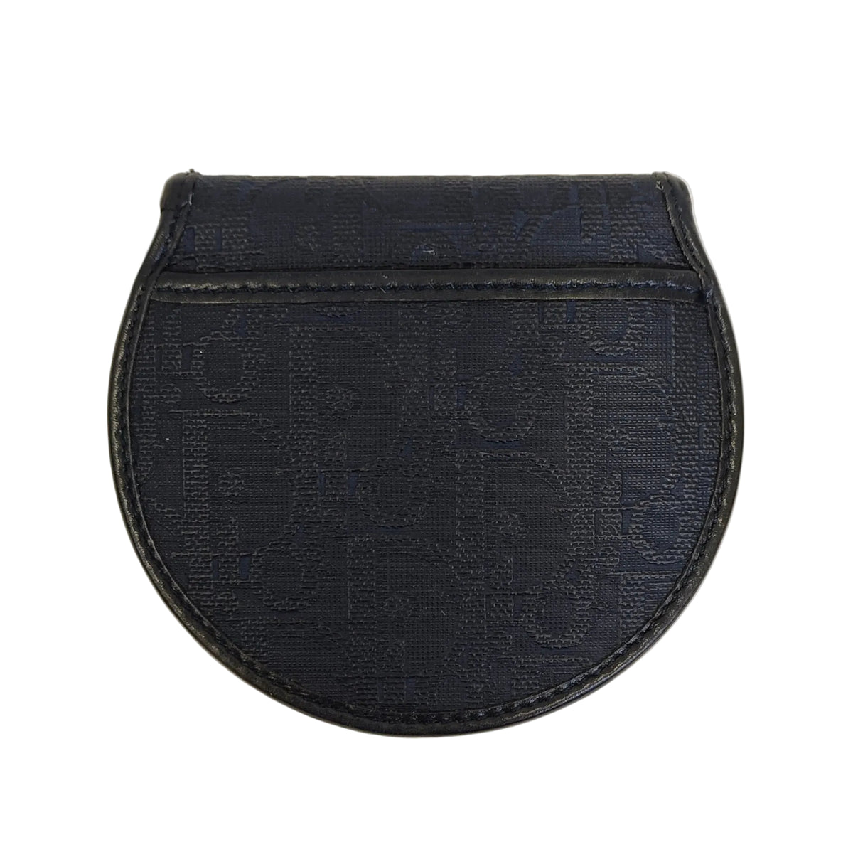 Christian Dior Coin Case-Navy Gold Buckle