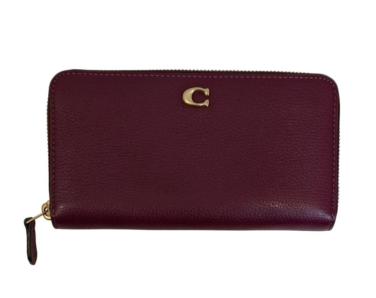 Coach Long Wallet-Deep Berry