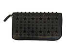 Jimmy Choo Long Wallet-Black & Leather