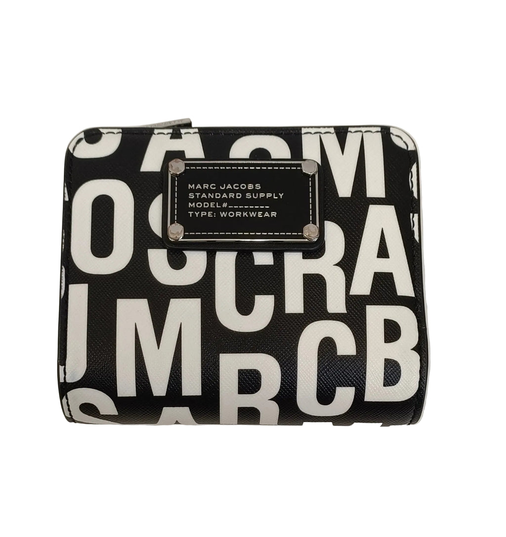 Marc Jacobs Wallet-Black White & Jumble Logo