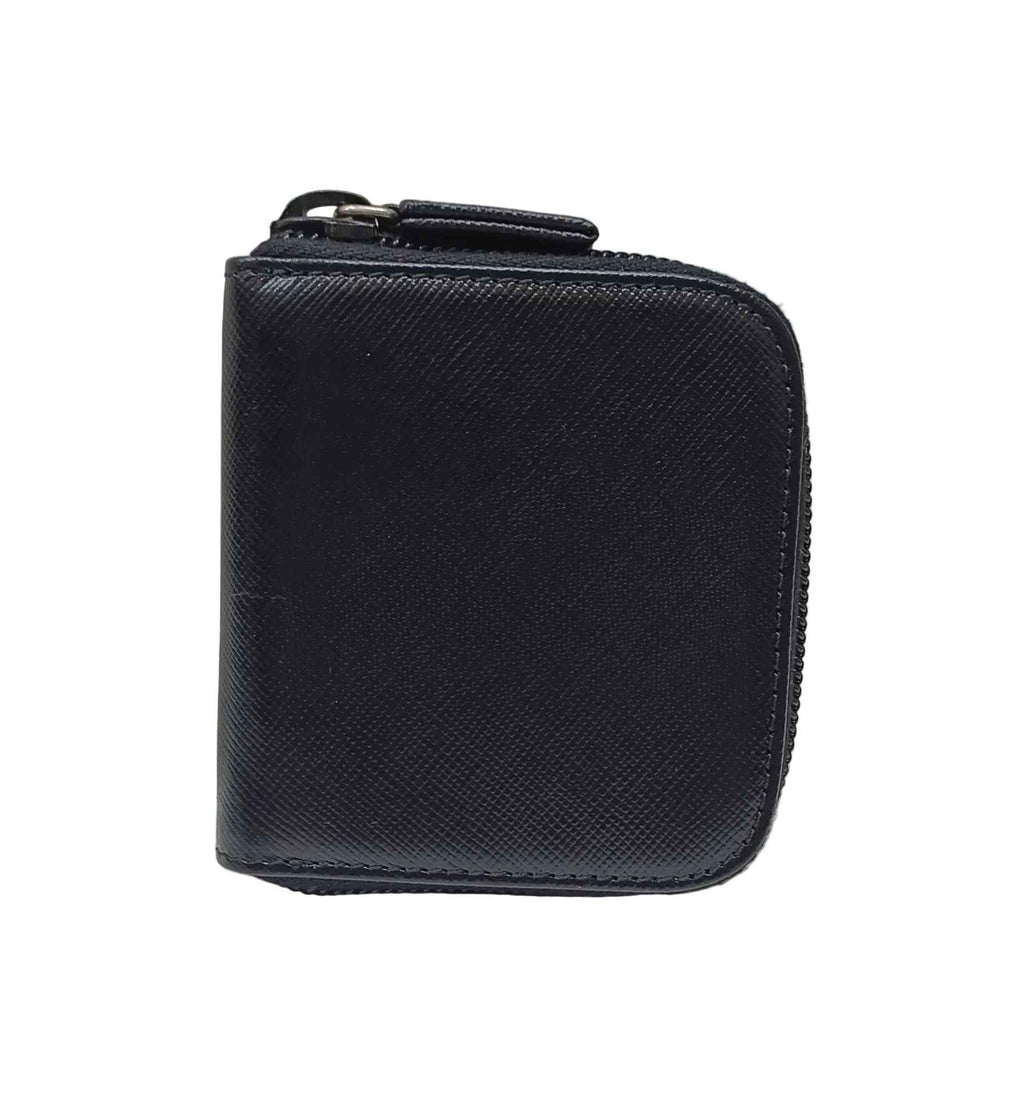 Prada Coin Case-Black Leather With Box