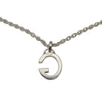 Gucci Sterling Silver Necklace-G Letter Pendant/Box & Pouch