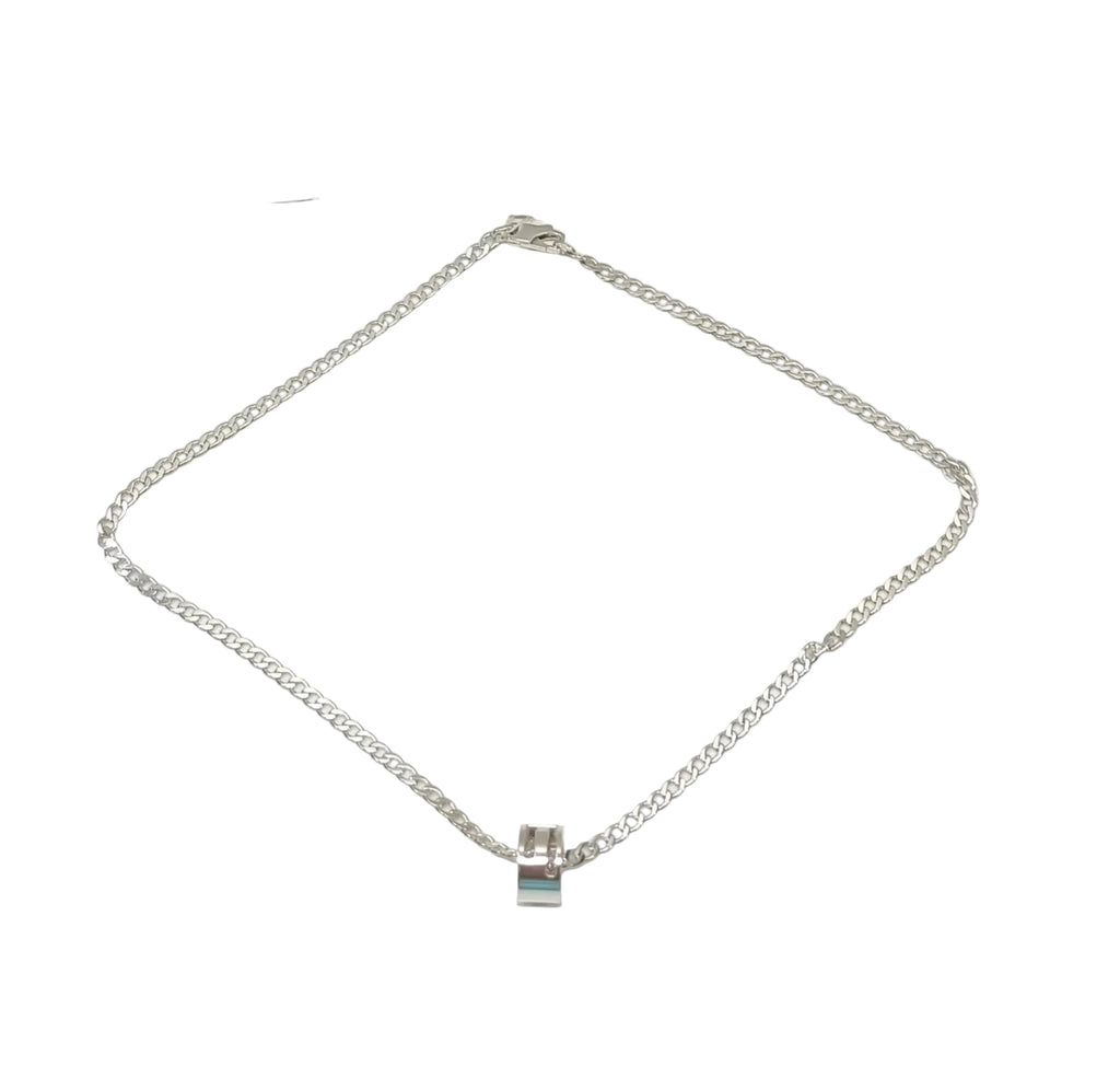 Gucci Sterling Silver Necklace-Cut Out G Tube