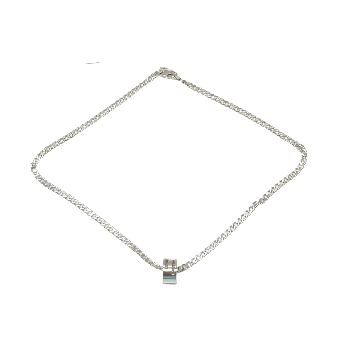 Gucci Sterling Silver Necklace-Cut Out G Tube