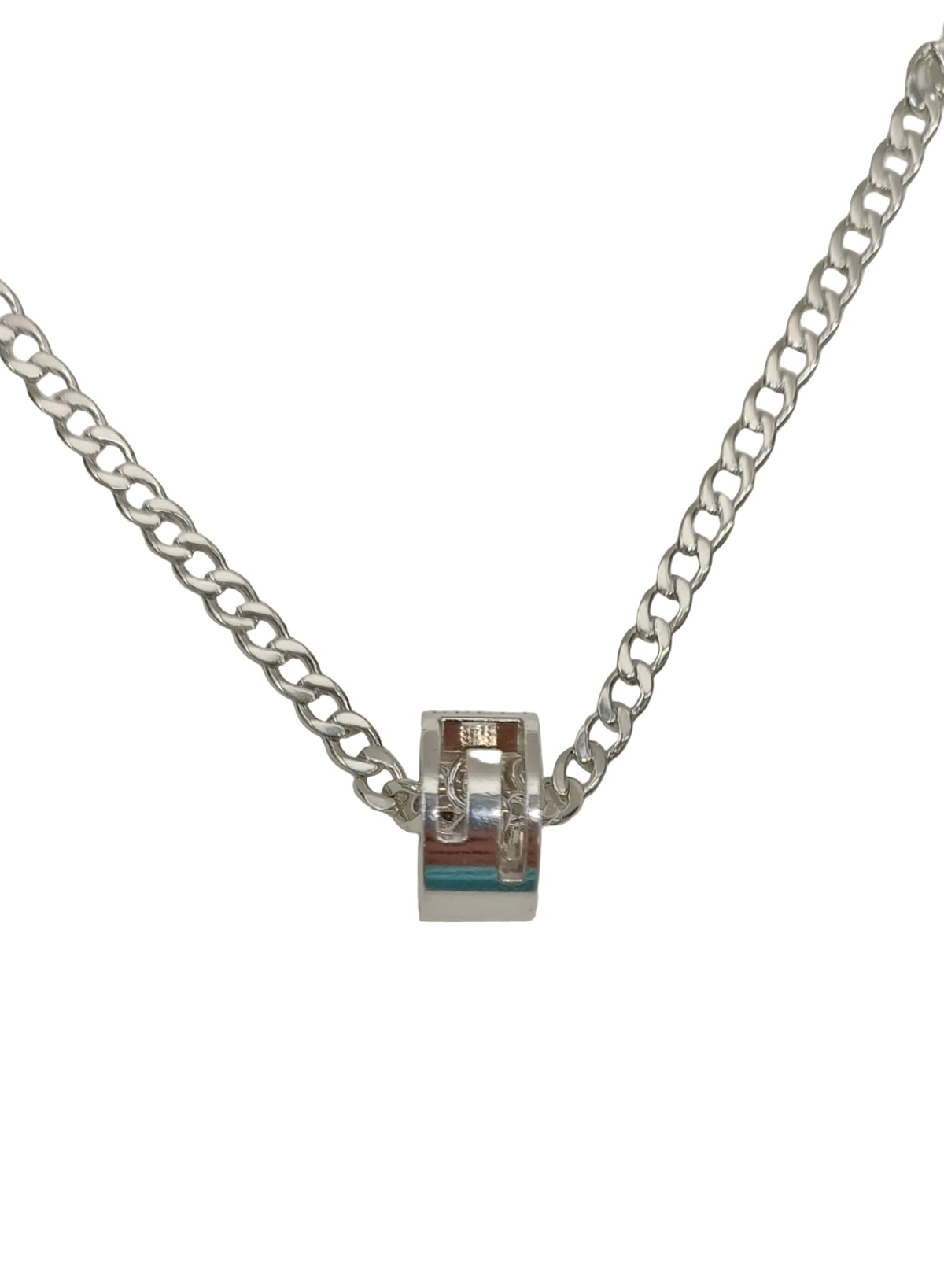 Gucci Sterling Silver Necklace-Cut Out G Tube Main image
