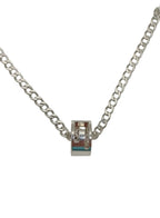 Gucci Sterling Silver Necklace-Cut Out G Tube