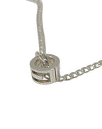 Gucci Sterling Silver Necklace-Cut Out G Tube