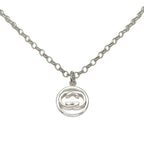 Gucci Sterling Silver Necklace-Interlocking G/Pouch