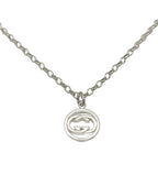 Gucci Sterling Silver Necklace-Interlocking G/Pouch