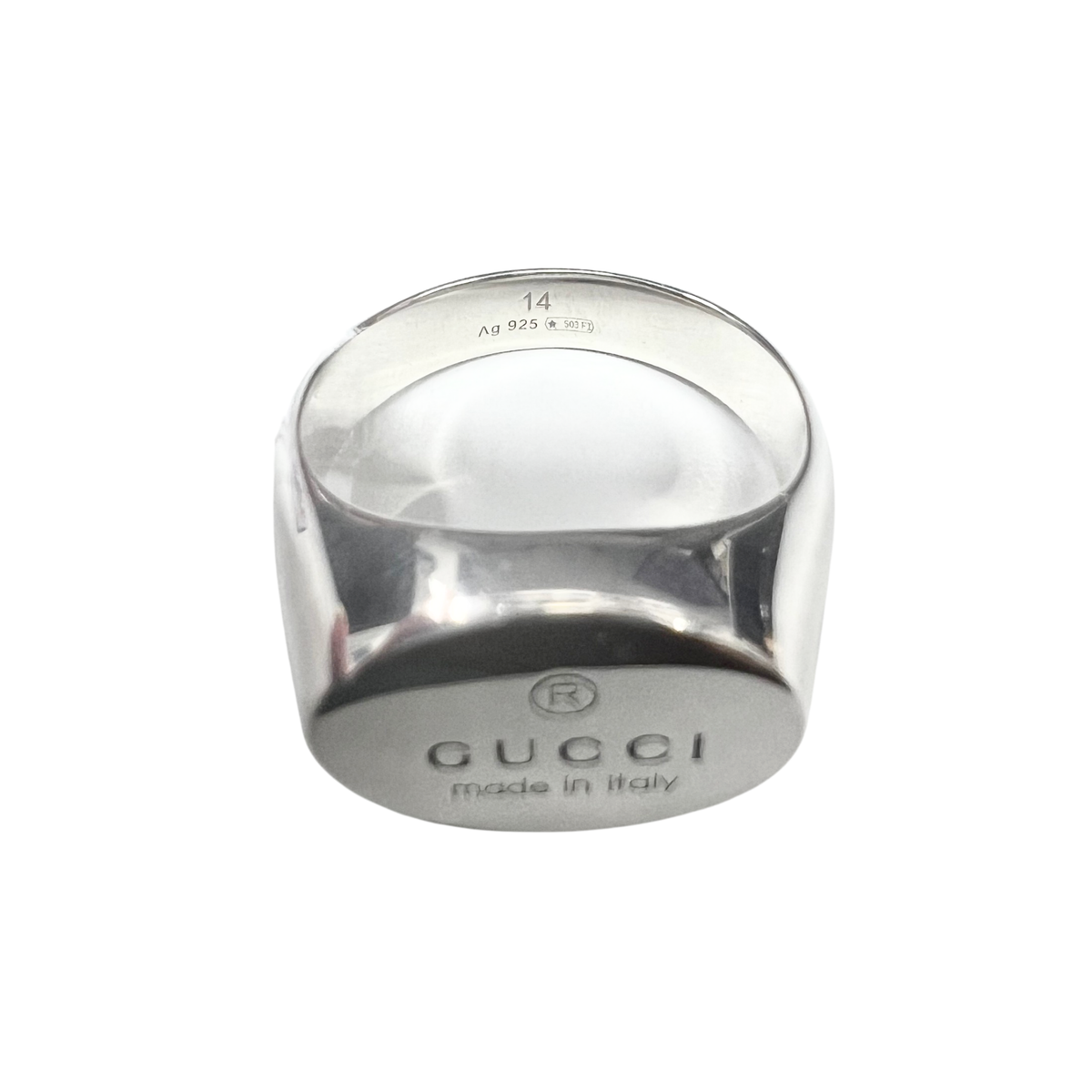 Gucci Sterling Silver Signet Ring