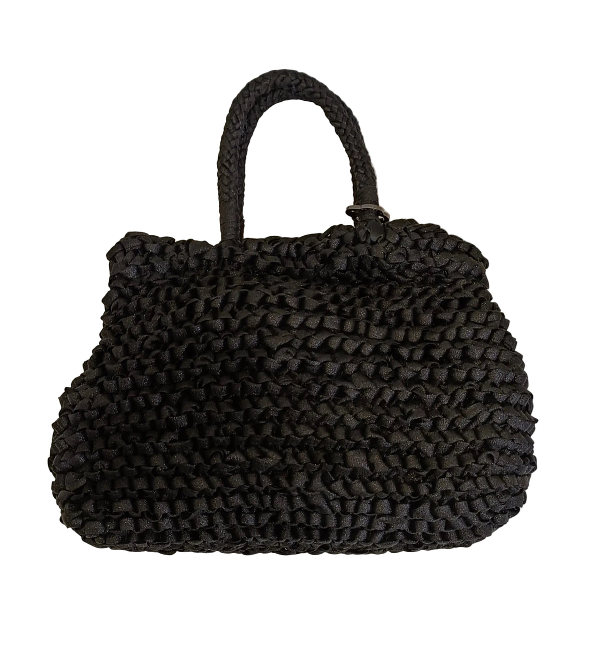 Anteprima Tote Bag-Black PVC/Satin/Woven