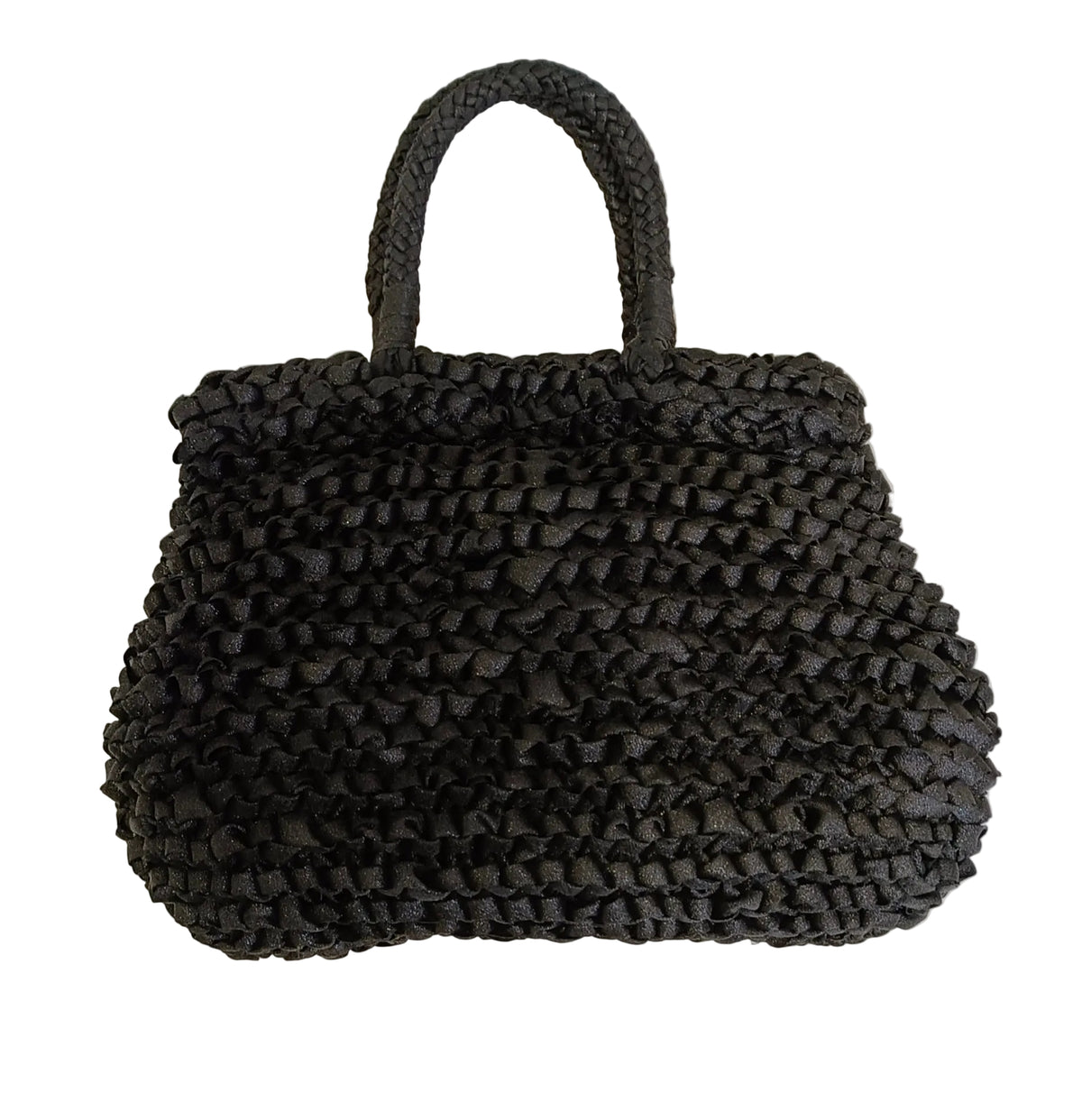 Anteprima Tote Bag-Black PVC/Satin/Woven