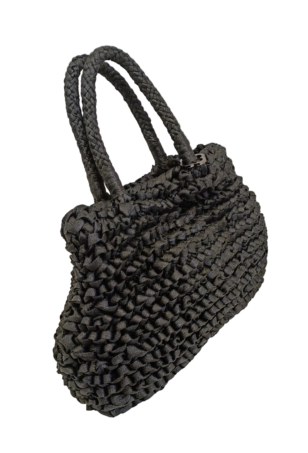 Anteprima Tote Bag-Black PVC/Satin/Woven