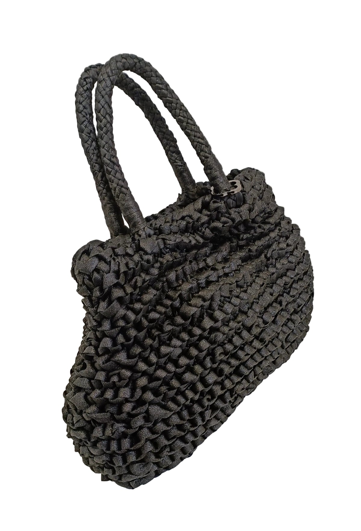 Anteprima Tote Bag-Black PVC/Satin/Woven