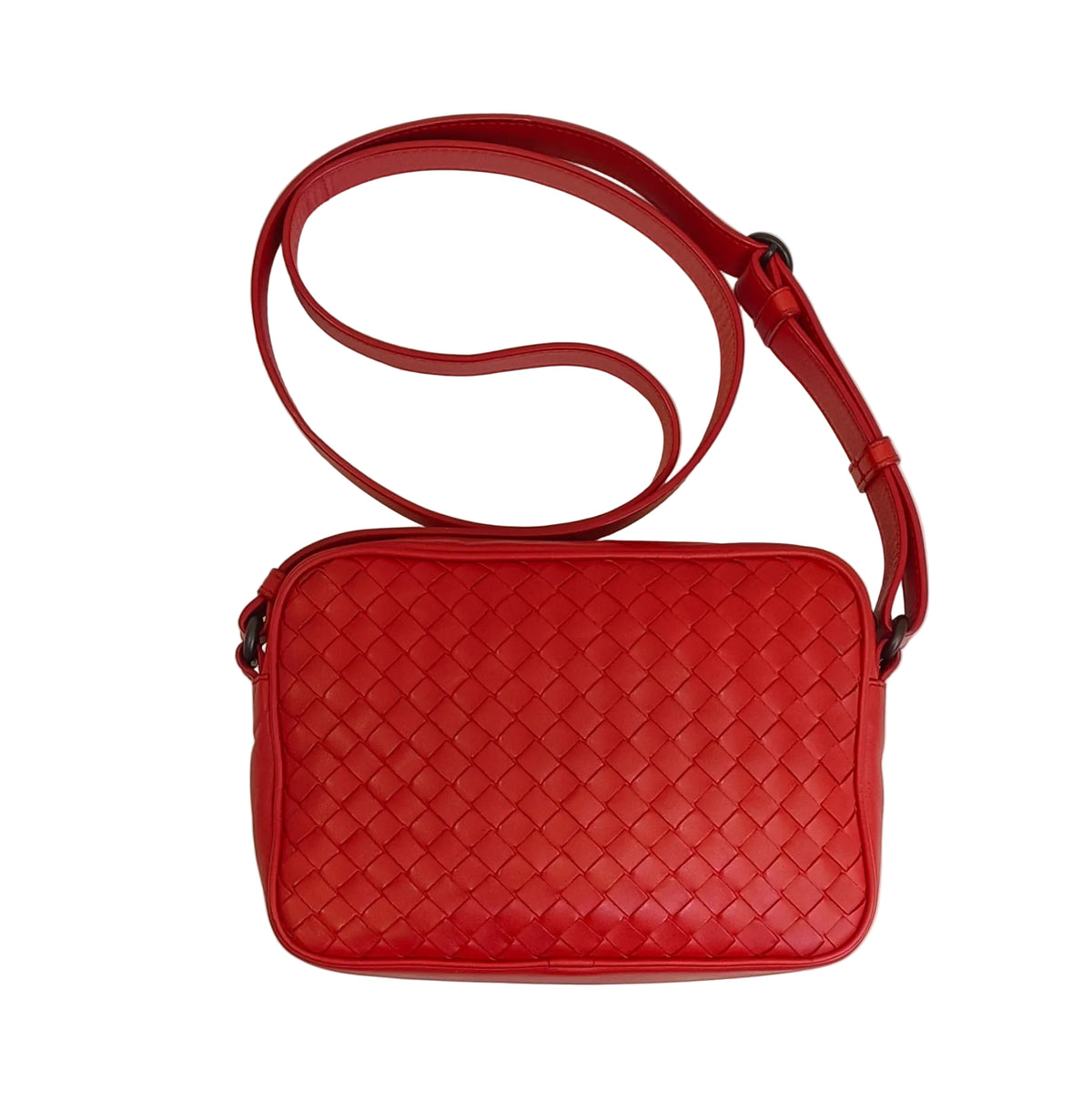 Bottega Veneta Shoulder Bag-Red/Leather/Intrecciato Main image