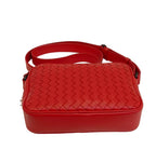 Bottega Veneta Shoulder Bag-Red/Leather/Intrecciato