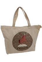 Coach Tote Bag-Large Cream Canvas/Unicorn Print
