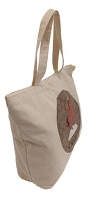 Coach Tote Bag-Large Cream Canvas/Unicorn Print