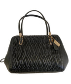 Coach Tote Bag-Black Quilted Leather/2 Way