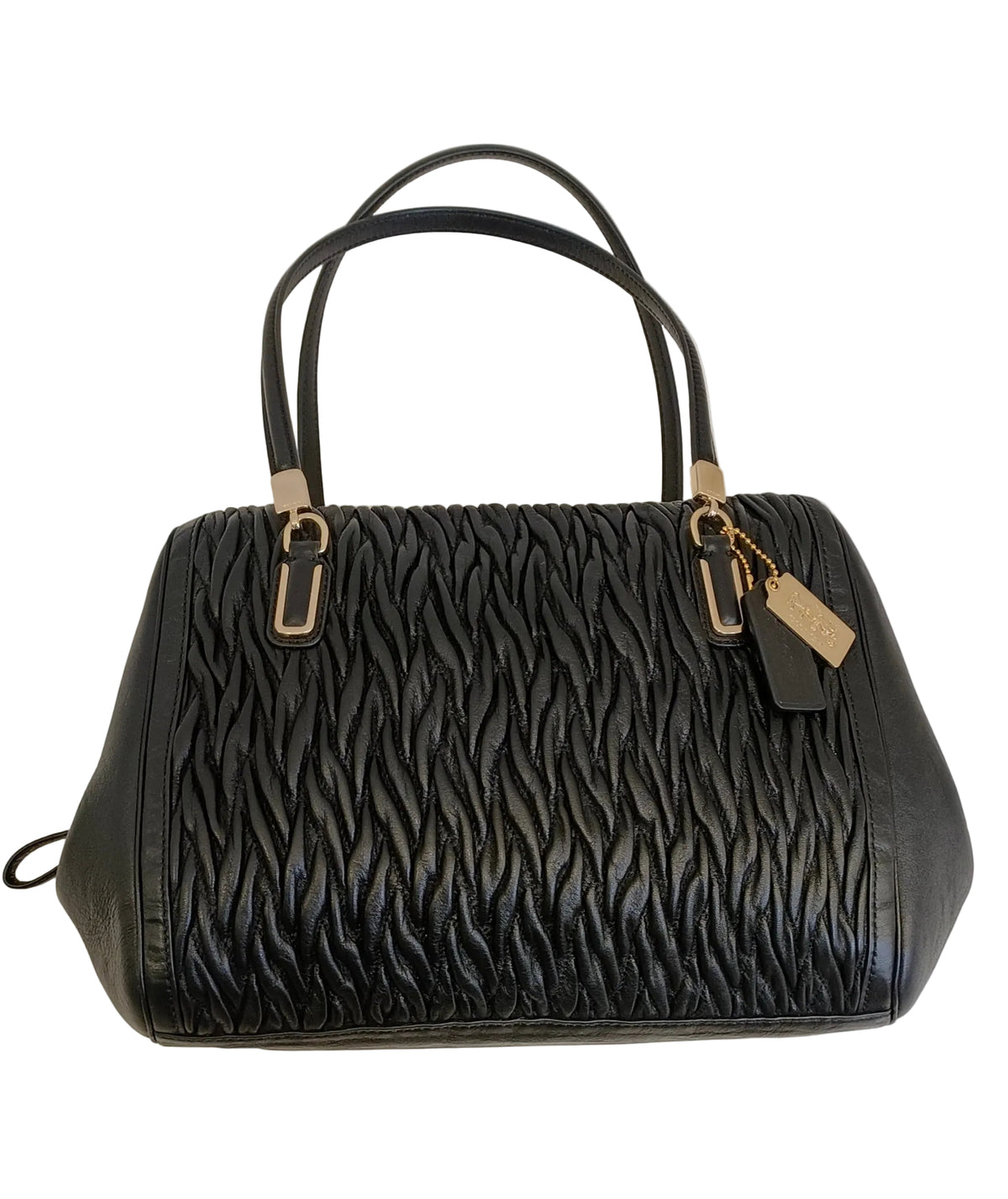 Coach Tote Bag-Black Quilted Leather/2 Way