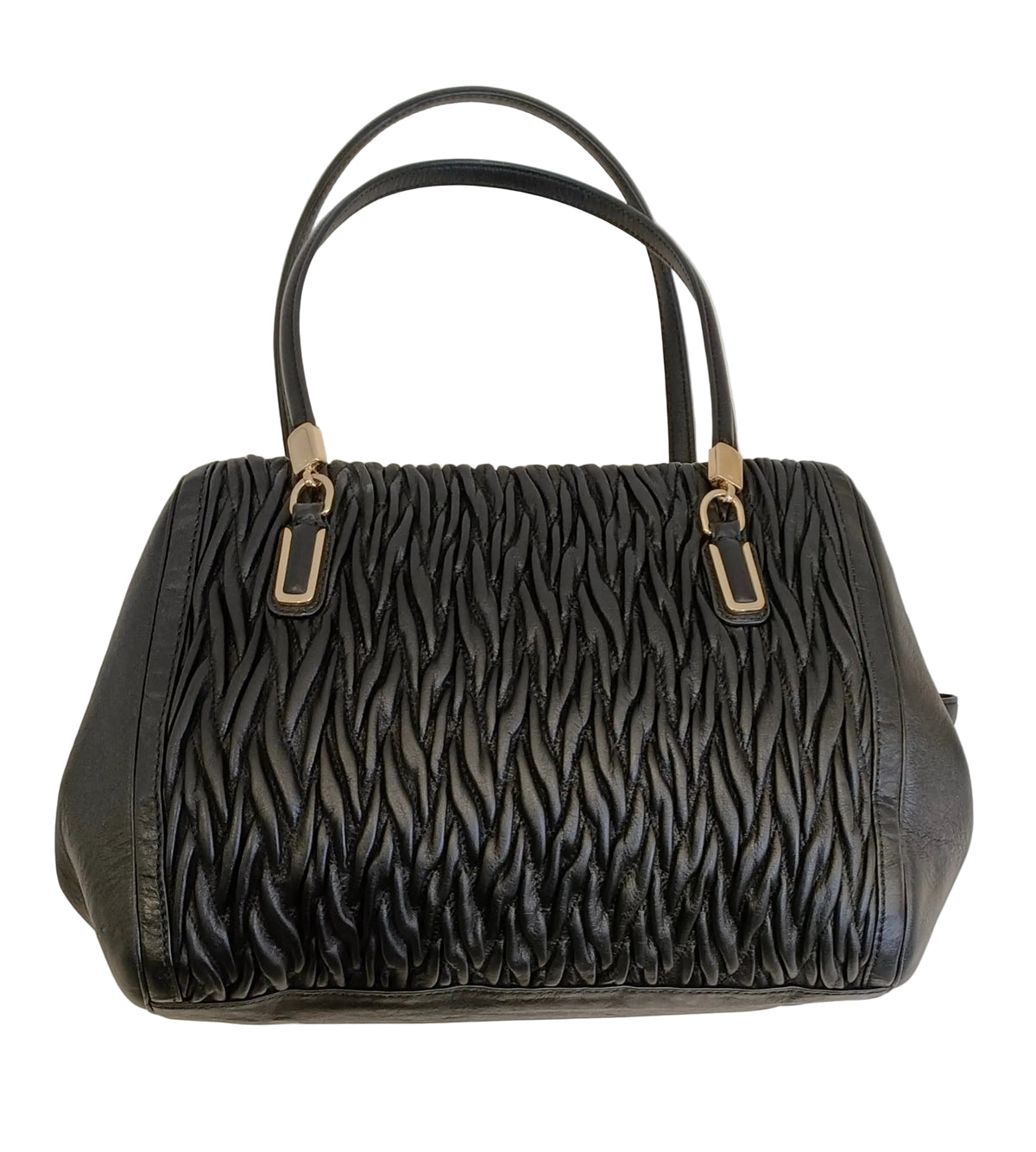 Coach Tote Bag-Black Quilted Leather/2 Way