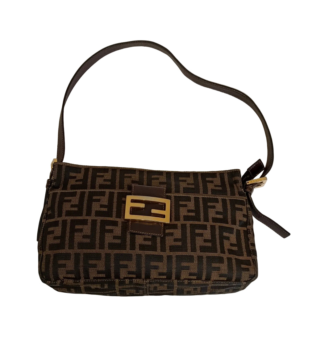 Fendi Mamma Baguette Shoulder Bag-Brown